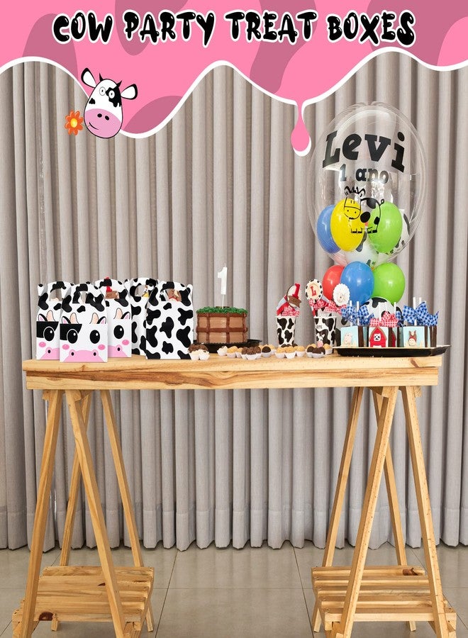 Sherr 24 Pack Cow Party Treat Boxes Cow Party Goodie Candy Treat Boxes Reusable Birthday Favor Decorations for Farm Animals Supplies Decoration - Image 4